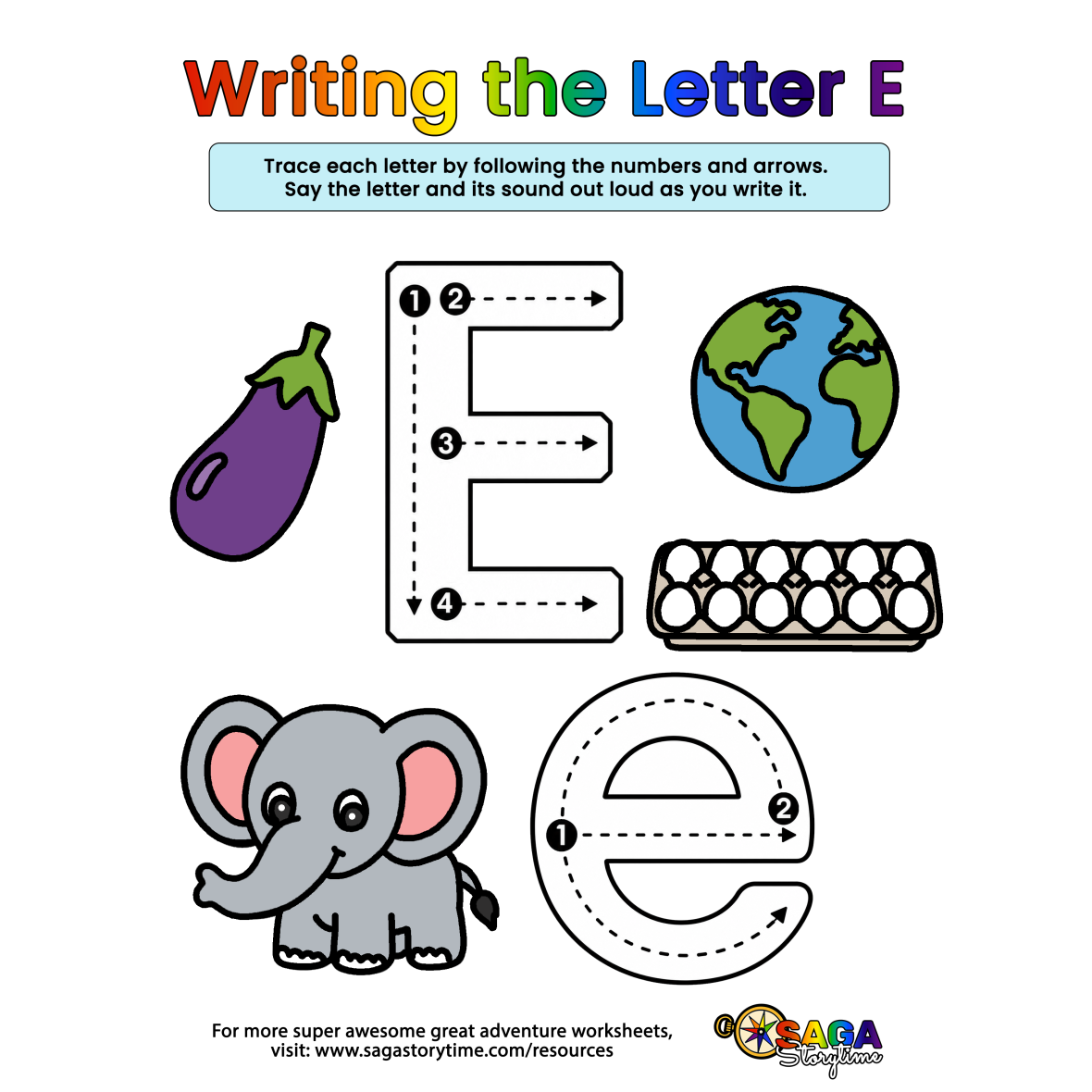 Writing the Letter E